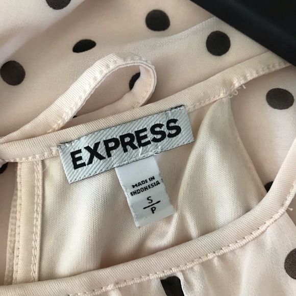 Express | Blush Polka Dot Halter Blouse | Sm - Picture 7 of 7